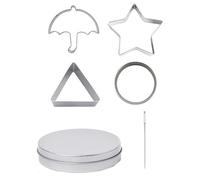 Coreano Zucchero Candy Making Strumenti: 6pcs in Acciaio Inox Cookie Cooking Set Tradizionale Zucchero Cookie Pie Gioco Zucchero Kit di Cottura Stampi per Il Partito di Natale Favor