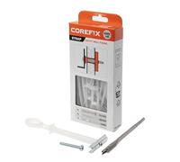 Corefix Cinghia di fissaggio a parete cavità, confezione da 4 (M5 x 40 mm), levetta universale in metallo resistente per cartongesso, mattoni cavi o blocchi. Tenuta sicura, facile da installare e