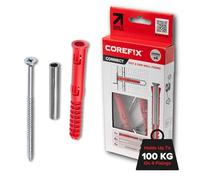 Corefix, fissaggi resistenti per cartongesso, testati fino a una portata di 250 kg, confezione da 4 pezzi