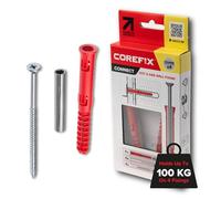 Corefix PLUS30 - Fissaggio a parete resistente per TV a schermo piatto, armadietti da parete, radiatori, caldaie e scaffalature | confezione da 4