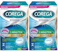 Corega 3 minuti pastiglie per protesi complete e parziali, retainer e allineatori, paradenti e altre parentesi graffe rimovibili, 1 x 66 pezzi. (Confezione da 2)