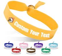Coregiftr Custom Personalized Adjustable Cloth Wristbands - Disposable Polyester Wristband - Perfect for Events, Concerts, Clubs & Parties