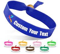 Coregiftr Custom Personalized Adjustable Cloth Wristbands - Disposable Polyester Wristband - Perfect for Events, Concerts, Clubs & Parties