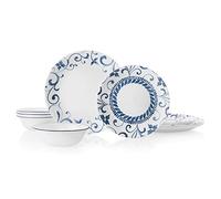 Corelle 3516 - Servizio di stoviglie per 4 persone, resistente alle scheggiature, vetro, Artemis, Vitrelle