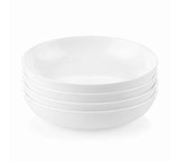 Corelle Ciotole bianche Versa per pasta, confezione da 4, 850,5 g, prodotte negli Stati Uniti, facili da pulire, leggere, resistenti a scheggiature e crepe, lavabili in lavastoviglie e adatte al