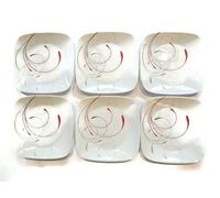 Corelle Dinnerware Dessert Plates Set, Square Splendor 6.5" Perfect Size For Dessert, (Set of 6)