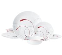 Corelle Splendor - Set di stoviglie resistenti a scheggiature e crepe, 12 pezzi, servizio per 4
