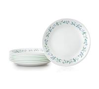 CORELLE Vitrelle - Set di 8 piatti antipasti, in vetro a triplo strato e resistente ai trucioli, leggeri, rotondi da 6-3/4", Country Cottage
