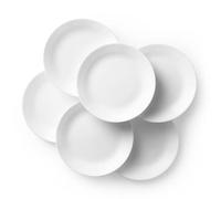 Corelle Winter Frost - Piatti piani in vetro, confezione da 6, 26 cm, colore: Bianco