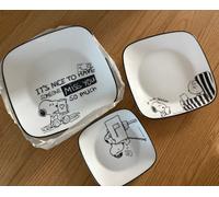CORELLE x Peanuts Snoopy & Charlie Edition Square Plate 3P Set / Express
