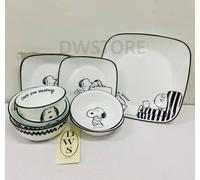 Corelle x Peanuts Snoopy &charlie Square 9 set piatti ciotola Corea