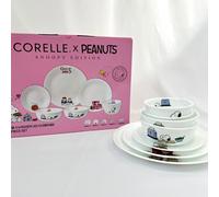 CORELLE x PEANUTS Snoopy Set di stoviglie per brunch per 2 persone - 7 pezzi /