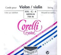 Corelli Corde per Violino Crystal Sol Stabilon-Nylon/rivestimento in argento Medium 704M