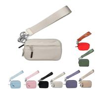 Corelration The Wallet 2nd Gen, Corelration Wristlet Nylon Wallets Zippered Card Case with Id Window (Beige)
