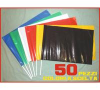 COREOGRAFIA bandiere plastica STOCK 50 PEZZI flags COLORI VARI cm 60 X40 ULTRAS