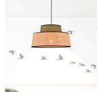 COREP Lampada a sospensione Mallorca, color cachi/naturale, Ø 38 cm, tessuto/raffia COREP