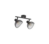 COREP Spot 2L Iris Base rotonda in metallo - E14 25 W - Nero opaco