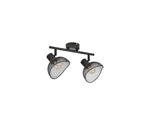 COREP Spot 2L Iris Base rotonda in metallo - E14 25 W - Nero opaco