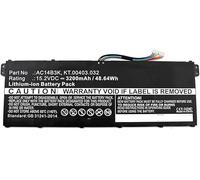 CoreParts Laptop Battery for Acer 49Wh Li-ion 15.2V 3200mAh, AC14B3K, KT.00403.032 (49Wh Li-ion 15.2V 3200mAh Black, Aspire ES15, Aspire ES1-572, Aspire ES1-572-31LD, Aspire ES1-572-56BP, As)