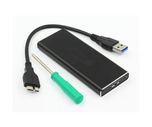CoreParts MSACSC/USB3.0 contenitore di unit di archiviazione Box esterno SSD Nero (USB3.0 to mSATA enclosure - support 50mm mo NEW