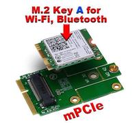 CoreParts Sparepart M.2 Key A to Mini PCIe Adapter M.2 (NGFF) to mPCIe (PCIe+USB), MSNX1031D (M.2 (NGFF) to mPCIe (PCIe+USB) Suitable for Intel 7260NGW with 802.11ac WiFi & Bluetooth 4.0 etc)
