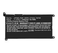 CoreParts VM732-CP - Batteria al litio da 41 Wh, 11,4 V, 3600 mAh, colore: Nero