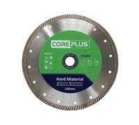CorePlus - Lama diamantata turbo HM230 in materiale duro 230 mm