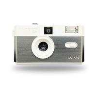 Corex Mezza cornice riutilizzabile 35 mm fotocamera CH1, flash integrato e compatibile con pellicola da 35 mm (pellicola e batteria non inclusi) (grigio mezzanotte) edizione limitata - filtri blu e