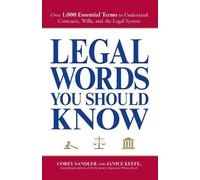 Corey Sandler Janice Keefe Legal Words You Should Know (Tascabile)