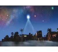 CORFOTO 1.5x1.2m Sfondo del villaggio della città di Betlemme Sfondo della fotografia della notte delle stelle di Natale Sfondo della natività Sfondo della mangiatoia della notte di Natale