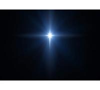 CORFOTO 1.5x1.2m Sfondo notturno con stelle Scena della Natività Stella di Betlemme Cielo stellato blu Sfondo fotografico Decorazione religiosa per feste in chiesa cristiana