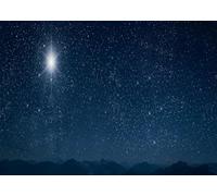 CORFOTO 1.5x1.2m Sfondo Stella di Natale Cielo Stellato Notturno Sfondo Fotografico Presepe di Natale Stella di Betlemme Decorazione Religiosa Cristiana Chiesa Accessori Foto