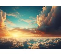 CORFOTO 1.5x1m Cielo al tramonto sopra le nuvole Sfondo fotografico Sfondo colorato del cielo Sfondo astratto della scena del tramonto serale Sfondo di paesaggi naturali Ritratti Studio