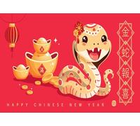 CORFOTO 1.5x1m Sfondo per il capodanno cinese,simpatico serpente,bambino,sfondo fotografico per l'anno del serpente,decorazioni per la festa di primavera cinese,banner,oggetti di scena per ritratti