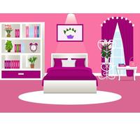 CORFOTO 1.5x1m Sfondo rosa per camera da letto, arredamento accogliente per camera da letto, libreria, sfondo per piante, decorazioni per la casa, banner a tema per feste, cabina fotografica