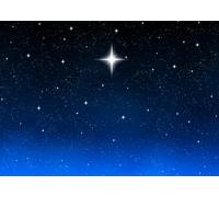 CORFOTO 1.8x1.2m Sfondo cielo notturno stellato Sfondo stella di Natale Stella di Natale Santo Sfondo cielo stellato blu Decorazione presepe di Natale Sfondo fotografico stella di Betlemme
