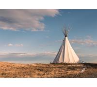 CORFOTO 1.8x1.2m Teepee tradizionale dei nativi americani, praterie dell'Alberta, paesaggio, sfondo per fotografia, viaggio all'aperto, matrimonio, festa di compleanno, cabina fotografica