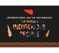 CORFOTO 1.8x1.2m Tessuto Giornata Internazionale Popoli Indigeni Piume Tribali Colorate Bordo Geometrico Sfondo Nero Scuro Foto Patrimonio Culturale per ripresa festa tema indigeno