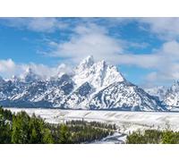 CORFOTO 2.1x1.5m Sfondo fotografico di montagna innevata Sfondo fotografico di paesaggio naturale invernale Parco nazionale del Grand Teton Paesaggio invernale Viaggio Ritratto Decorazione per feste
