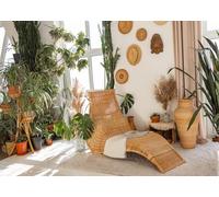 CORFOTO 2.1x1.5m Sfondo per interni di appartamenti Boho Poltrona di bambù Piante verdi Sfondo per soggiorno Tema primaverile Sfondo per fotografia di interni moderni Cabina fotografica per ritratti
