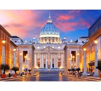 CORFOTO 2.5x1.8m Roma Basilica di San Pietro Sfondo Tramonto Notte Roma Strada Paesaggio Foto Sfondo La Basilica Papale di San Pietro Sfondo Fotografico Matrimonio Servizio Fotografico Prop