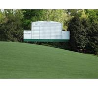 CORFOTO 2.5x1.8m Tessuto per fondale con classifica del torneo di golf Masters, motivo del campo da golf Augusta National, tema sportivo, decorazione per festa di golf, cabina fotografica per uomo