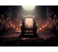 CORFOTO 2.5x1.8m Troni spezzati del regno Sfondo fotografico Sfondo fotografico per giochi di ruolo di Halloween Sfondi per palazzo reale fatiscente Decorazioni per feste