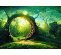 CORFOTO 2.7x1.8m Sfondo foresta fiaba Foresta magica Sfondo arco Foresta mistica Fotografia Sfondo Bambini Compleanno Festa Decor Foresta incantata Torta Tavolo Photo Booth