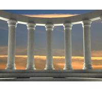 CORFOTO 20x10ft Fondale di colonne di marmo greche Acropoli Sfondo di rovine antiche Grecia Edificio di riferimento Fotografia Sfondo Rovine antiche Tempio Edificio storico Ritratti di viaggio Foto