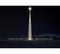 CORFOTO 3.5x2.5m Sfondo Stella di Betlemme Scena della Natività Nascita di Cristo Città di Betlemme Sfondo fotografico notturno Stella luminosa Decorazione per feste di Natale