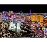 CORFOTO 3.5x3m Sfondi notturni di Las Vegas, sfondi notturni di casinò, paesaggi urbani, skyline, grattacieli, sfondi di striscioni, oggetti di scena per feste, oggetti di scena per studio