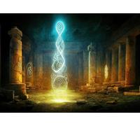 CORFOTO 4.5x3m Portale in pietra antica Tomba Palazzo Sfondo Fantasy Linea ottica Misteriosa Cerimonia sacrificale Sfondo Decorazione a tema Halloween Accessori per cabina fotografica