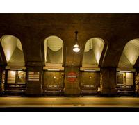 CORFOTO 5.2x3m Sfondo Metropolitana Città Londra Baker Street Piattaforma Mattoni Arco Lampada Vintage Stazione Sotterranea Tessuto Ritratto Urbano Fotografico
