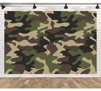 CORFOTO Sfondo tessile 4.6x2.5m camouflage verde militare. Modello stile esercito, sfondi decorativi e carta da parati fotografica.